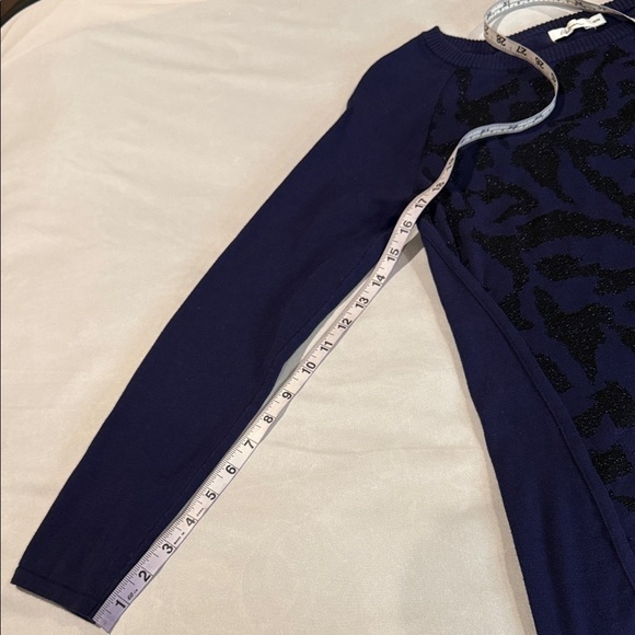 Reitmans Sweater Dress Purple with Black Embellishments Crew Neck Women's Size M - Picture 9 of 12